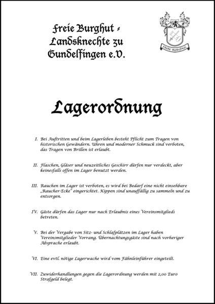 Lagerordnung